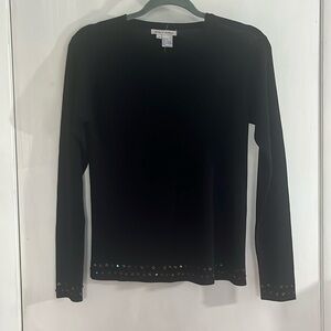 Black Silk Lined Debra Deroo Blouse